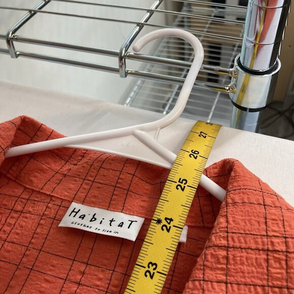 Habitat Women's Orange Textured Chore Jacket Size L Lagenlook Coastal Artsy Boho - Picture 3 of 13